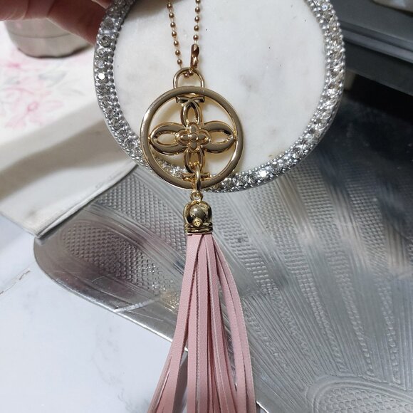 Keychain Handbag Charm Keyring Leather Tassel Accessory - Picture 1 of 4
